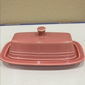 Fiesta peony butter dish